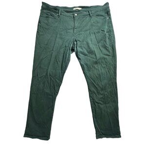 Levi's womens 311 Shaping Skinny Hunter Green Pants Size 24W
